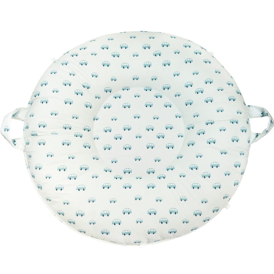 Goosewaddle + Pello Goosewaddle + Pello 34" Diameter Round Floor Pillow Cushion, Tag Cornflower - Little Miss Muffin Children & Home