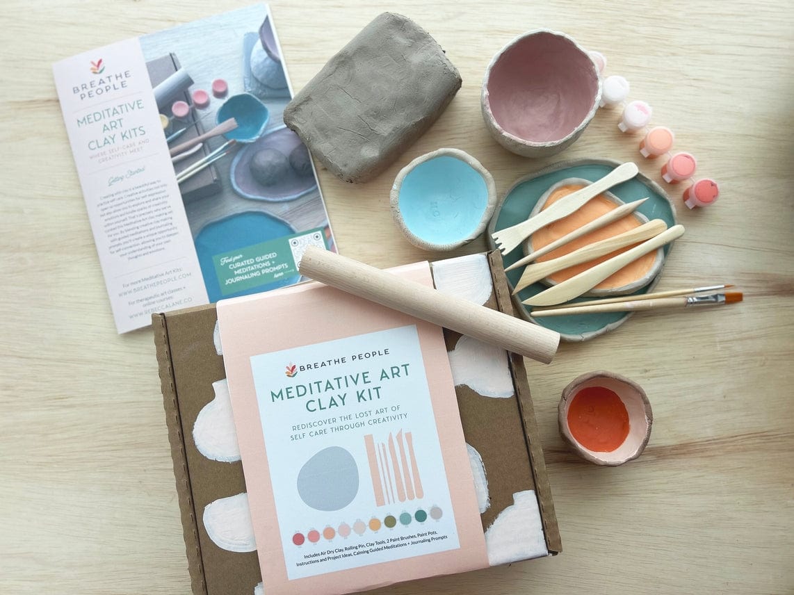 Breathe People Breathe People Meditative Art Clay Kit + Self-Care Meditations and Projects - Little Miss Muffin Children & Home