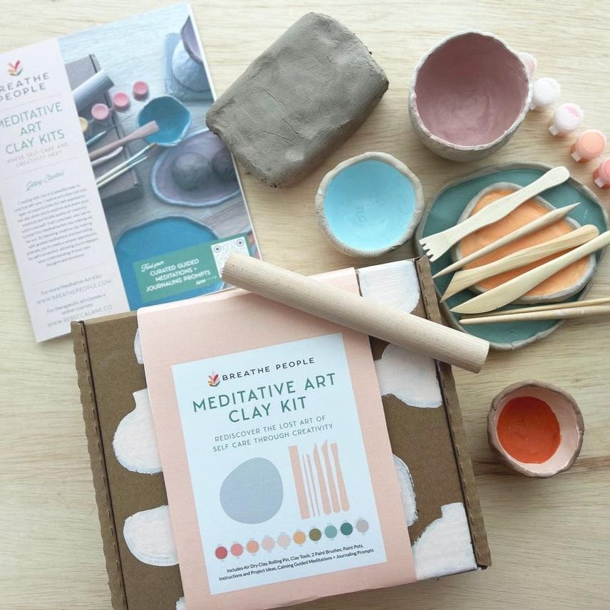 Breathe People Breathe People Meditative Art Clay Kit + Self-Care Meditations and Projects - Little Miss Muffin Children & Home