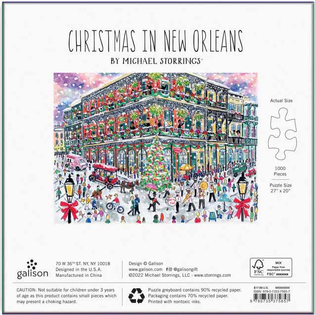 Hachette Book Group Michael Storrings Christmas in New Orleans 1000 Piece Puzzle - Little Miss Muffin Children & Home