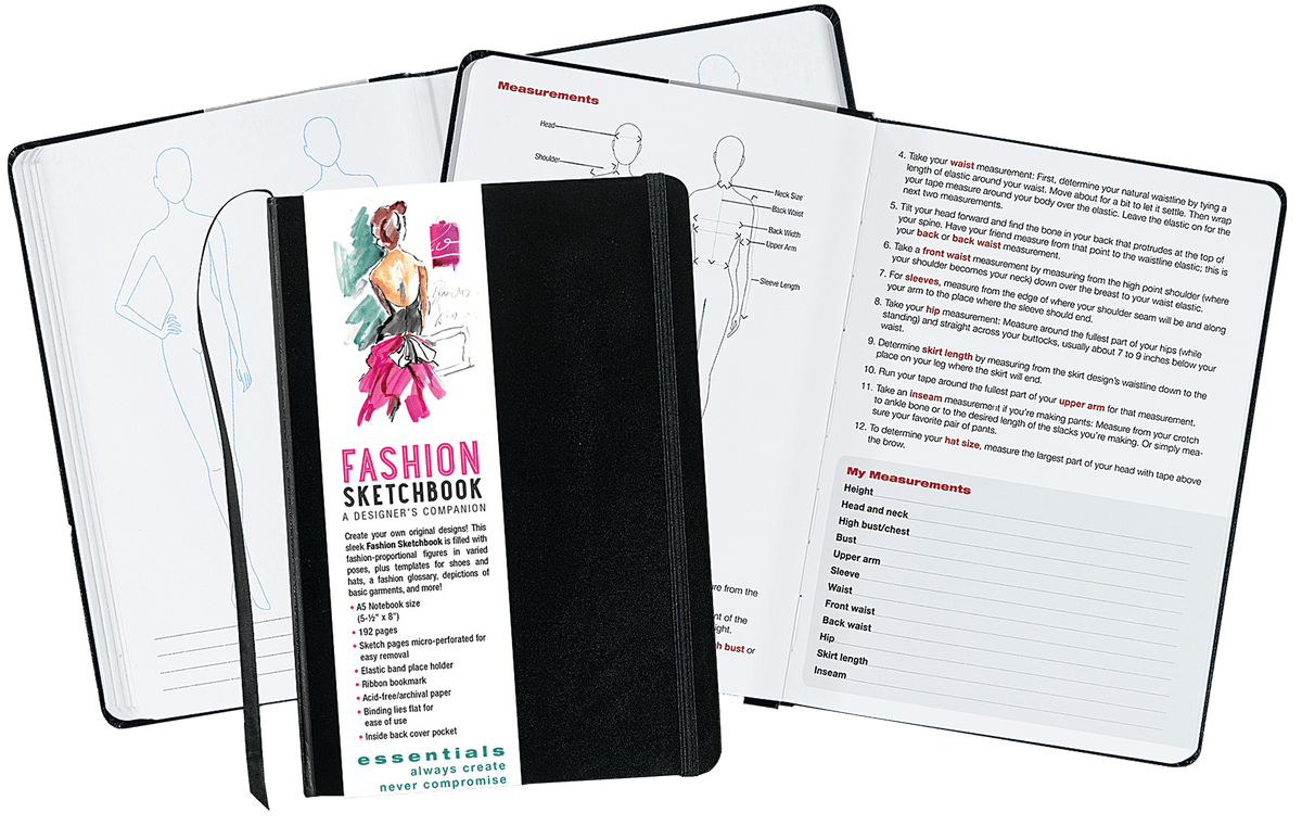 Peter Pauper Press Peter Pauper Press Essentials Fashion Sketchbook: A Designer's Companion - Little Miss Muffin Children & Home