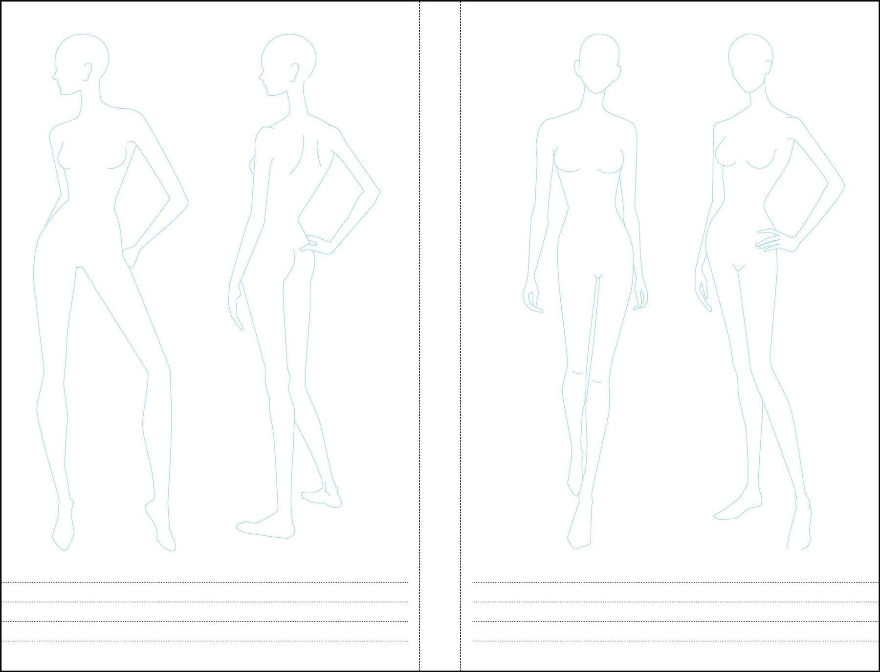 Peter Pauper Press Peter Pauper Press Essentials Fashion Sketchbook: A Designer's Companion - Little Miss Muffin Children & Home