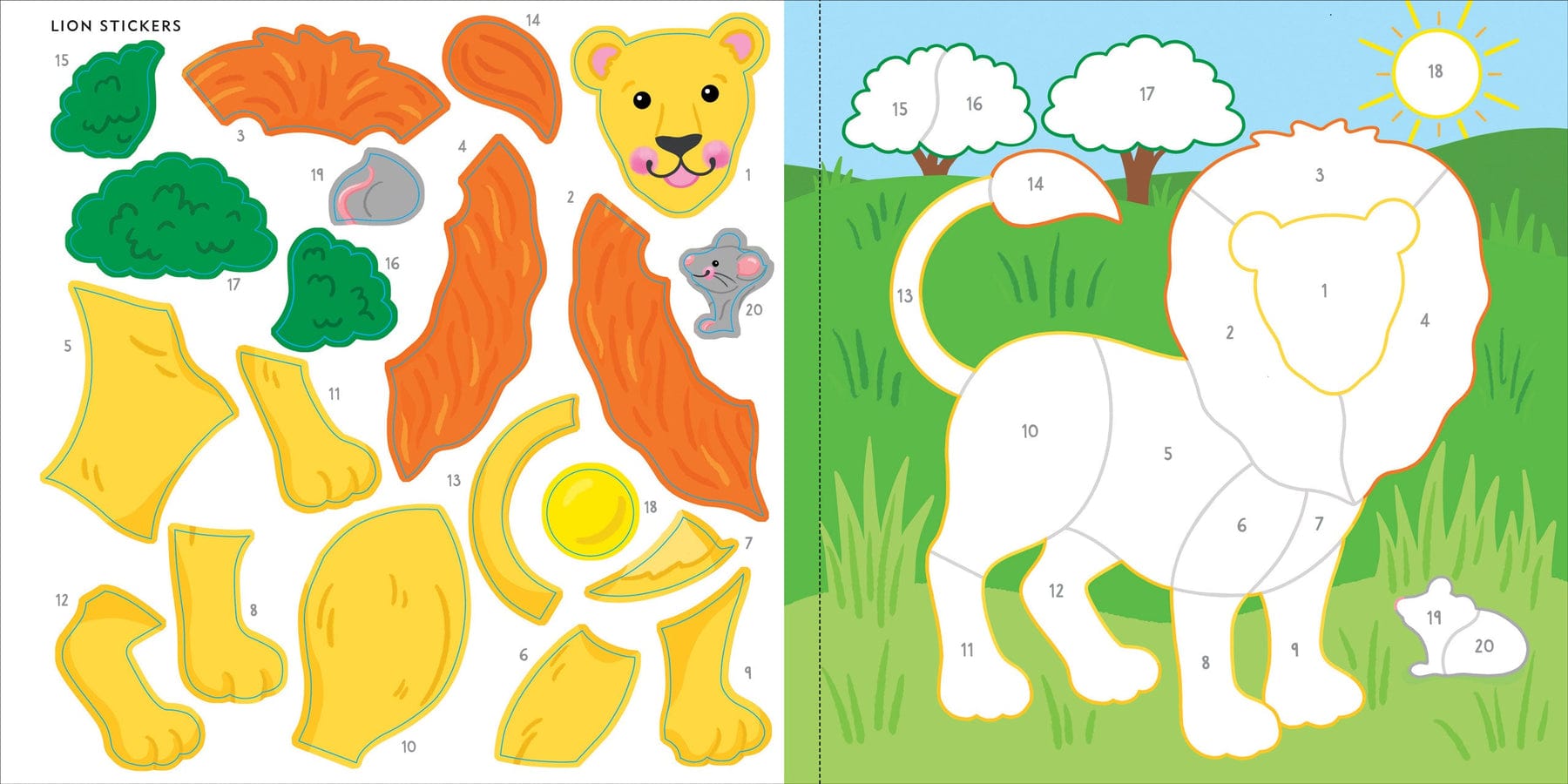 Peter Pauper Press Peter Pauper Press My First Color-by-Sticker Book - Wild Animals - Little Miss Muffin Children & Home