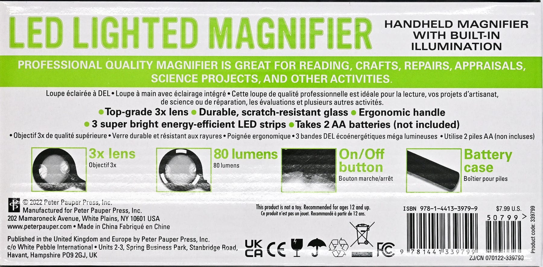 Peter Pauper Press Peter Pauper Press Handheld LED Lighted Magnifier - Little Miss Muffin Children & Home