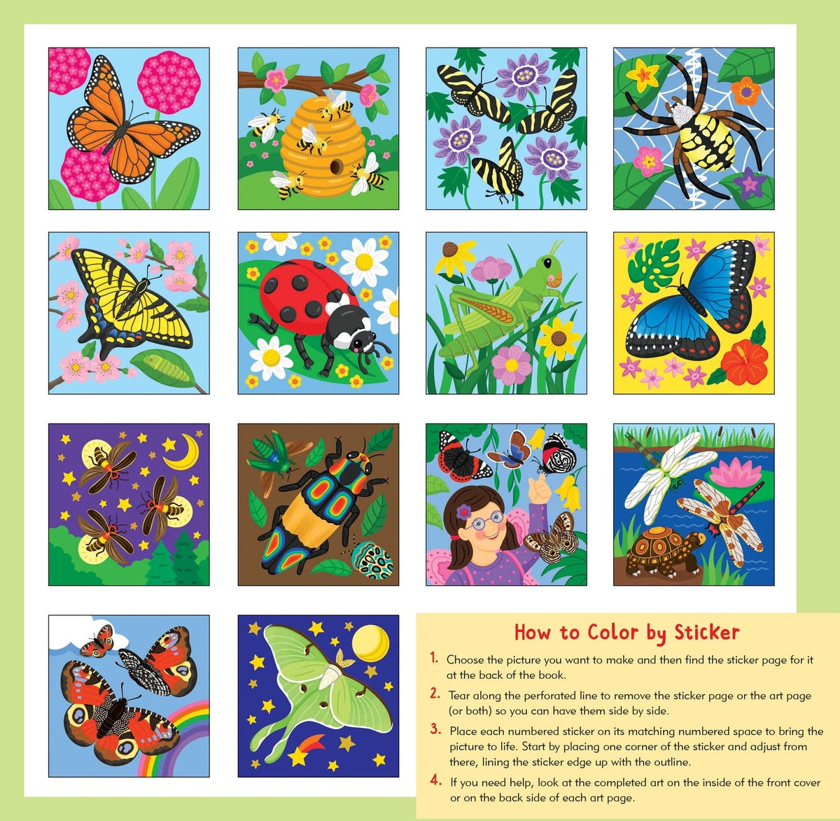 Peter Pauper Press Peter Pauper Press My First Color-By-Sticker Book - Butterflies & Bugs - Little Miss Muffin Children & Home