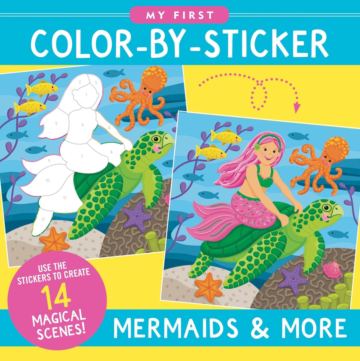 Peter Pauper Press Peter Pauper Press My First Color-by-Sticker - Mermaids & More - Little Miss Muffin Children & Home