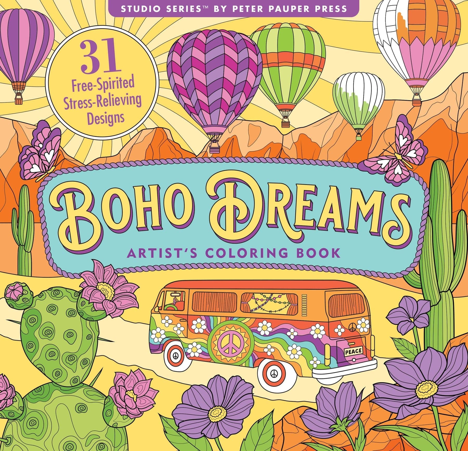 Peter Pauper Press Peter Pauper Press Boho Dreams Adult Coloring Book - Little Miss Muffin Children & Home