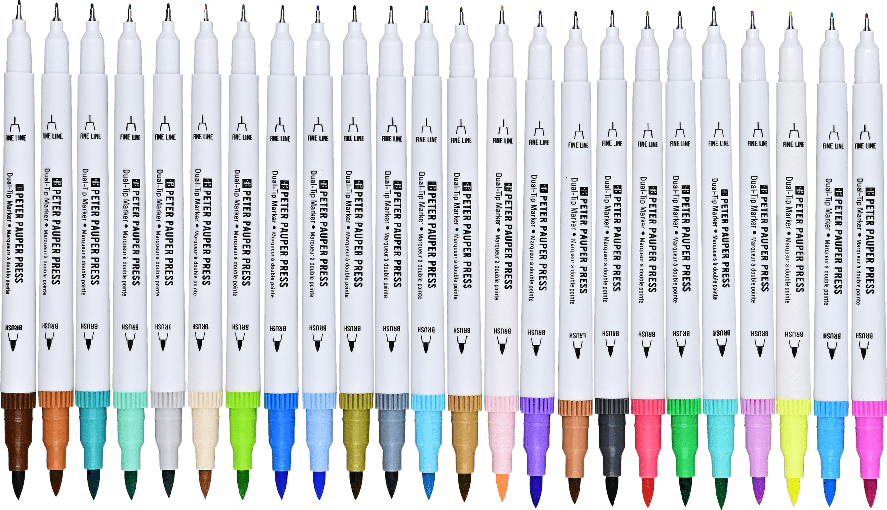 Peter Pauper Press Peter Pauper Press Studio Series Dual-Tip Pastel Markers (Set of 24) - Little Miss Muffin Children & Home