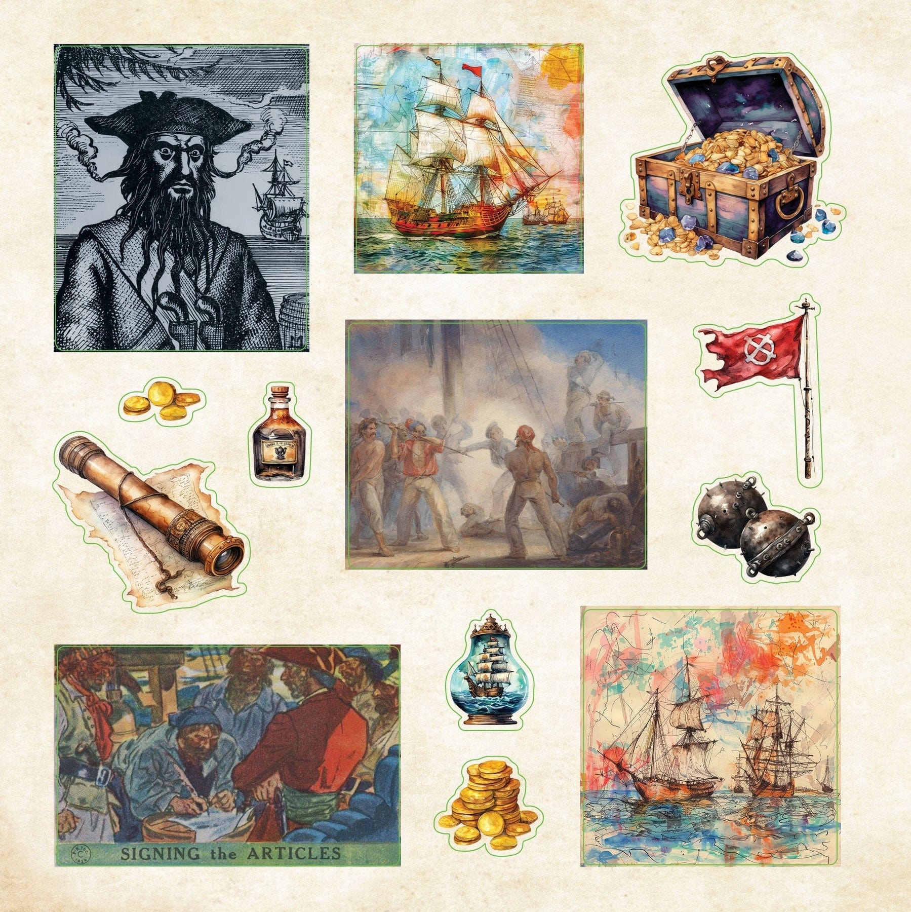 Peter Pauper Press Peter Pauper Press Poseidon's Kingdom Sticker Book - Little Miss Muffin Children & Home
