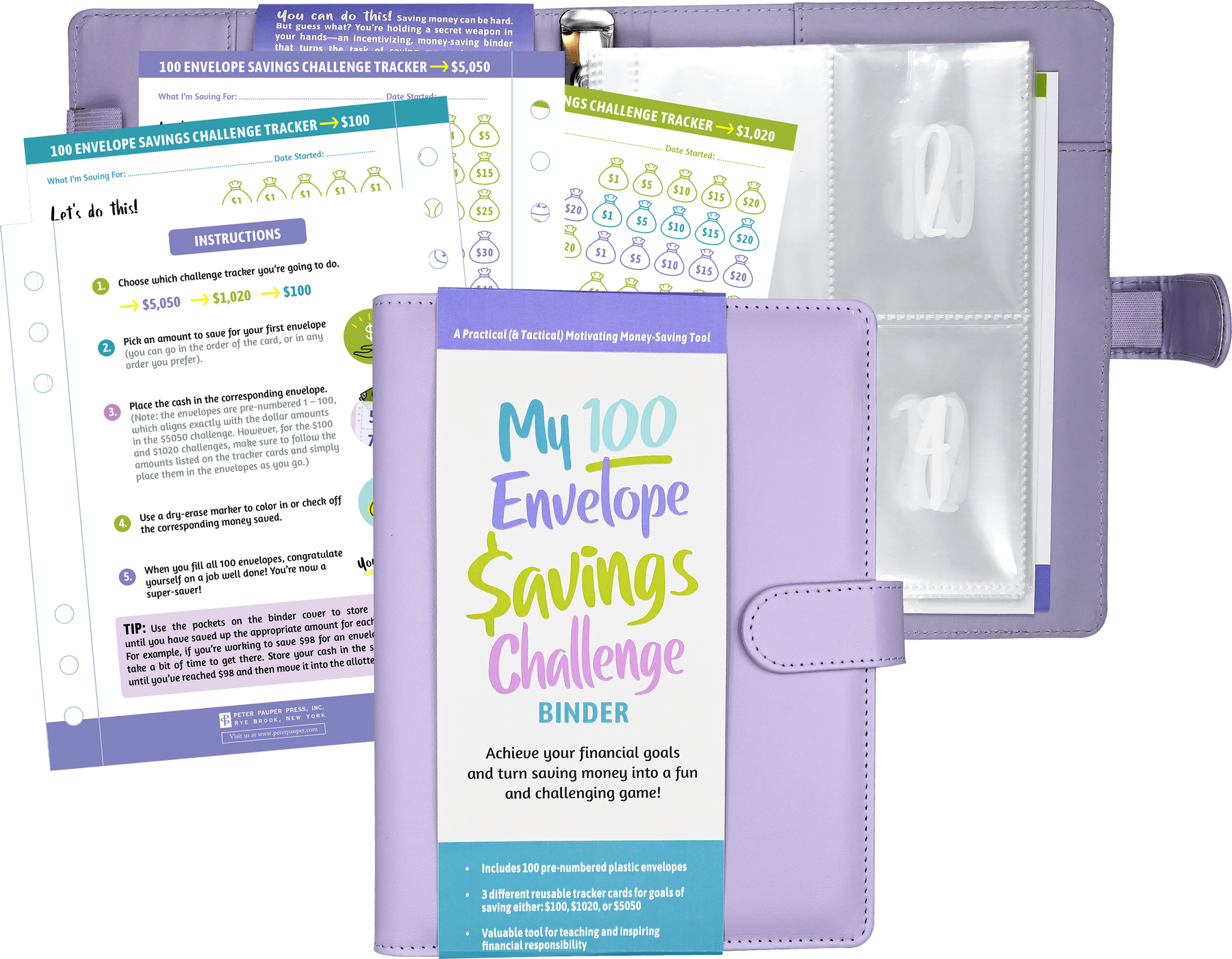 My 100 Envelope Savings Challenge Binder