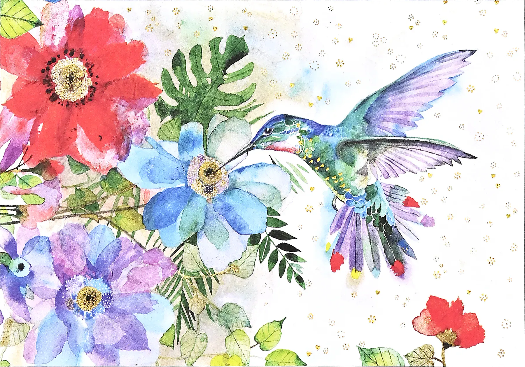 Hummingbird Garden Note Card