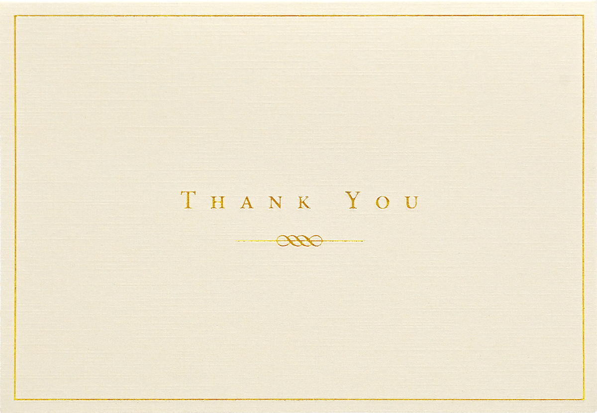 Peter Pauper Press Peter Pauper Press Gold and Cream Thank You Notes - Little Miss Muffin Children & Home