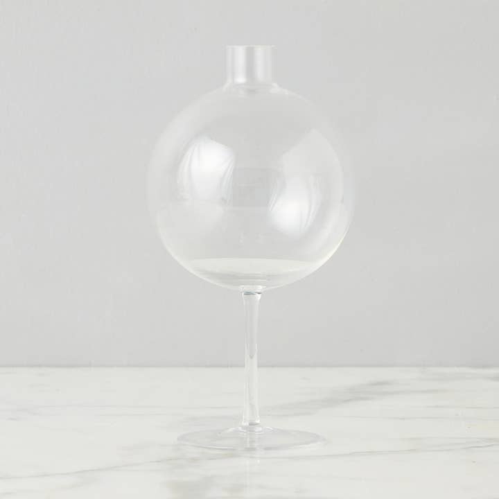 clear glass wine vase