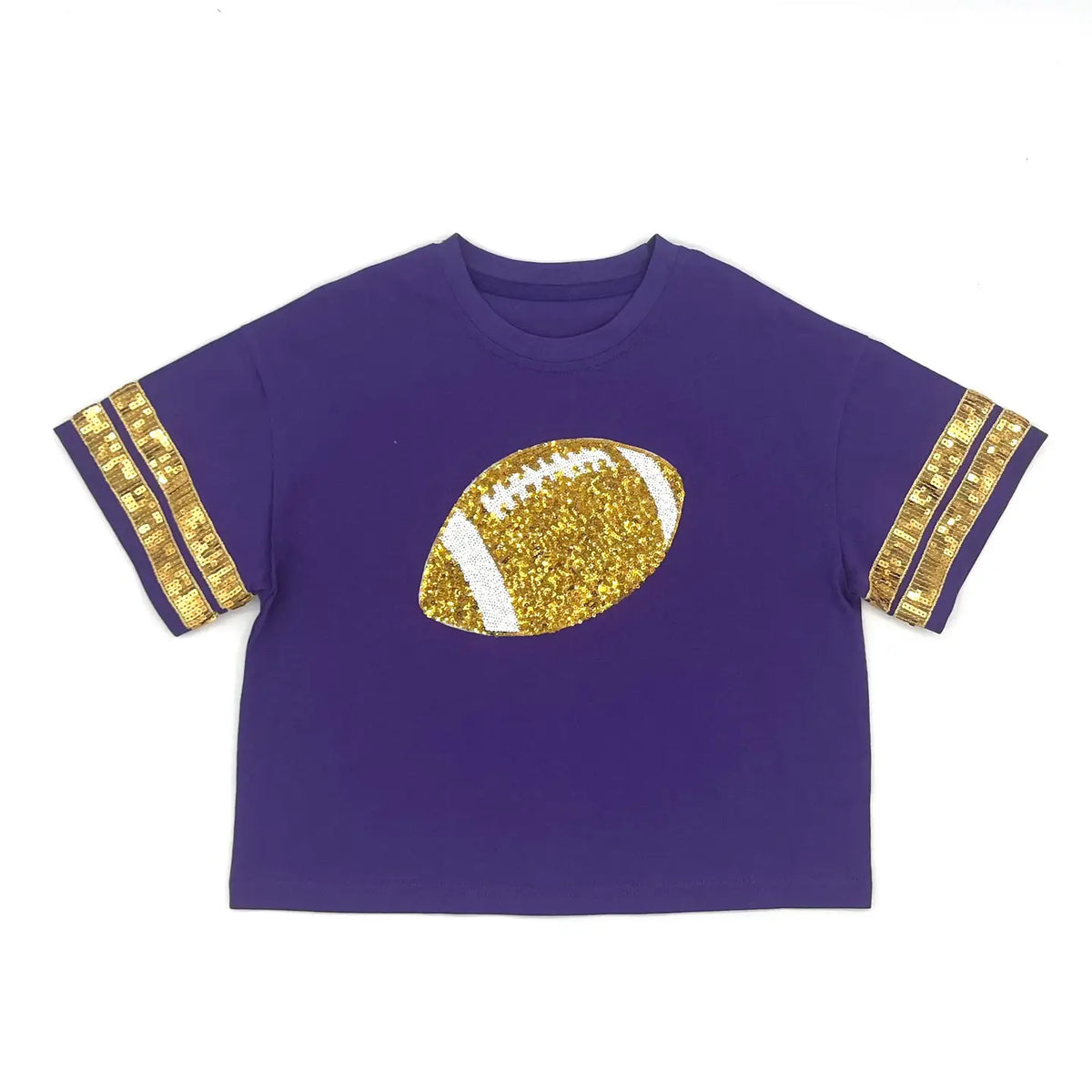 Gold Sequin Football Tank
