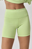 Papermoon Zoey Loose Fit Seam Top and Bike Shorts Set in Lime