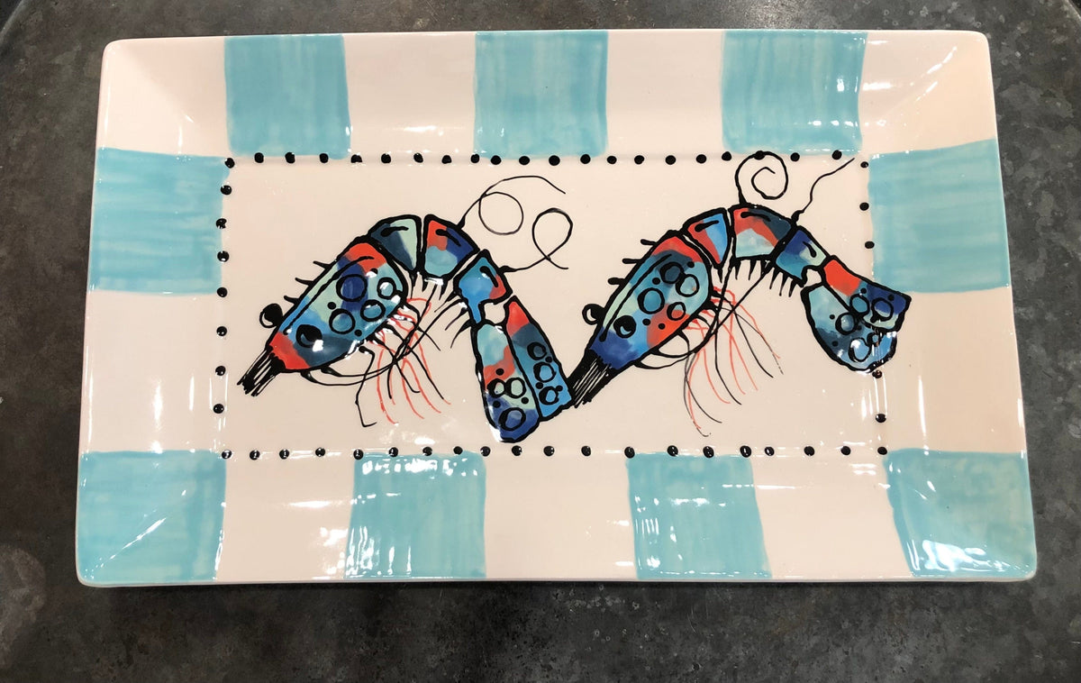Jan Salzer Art Shrimp Rectangle Server - Little Miss Muffin Children & Home