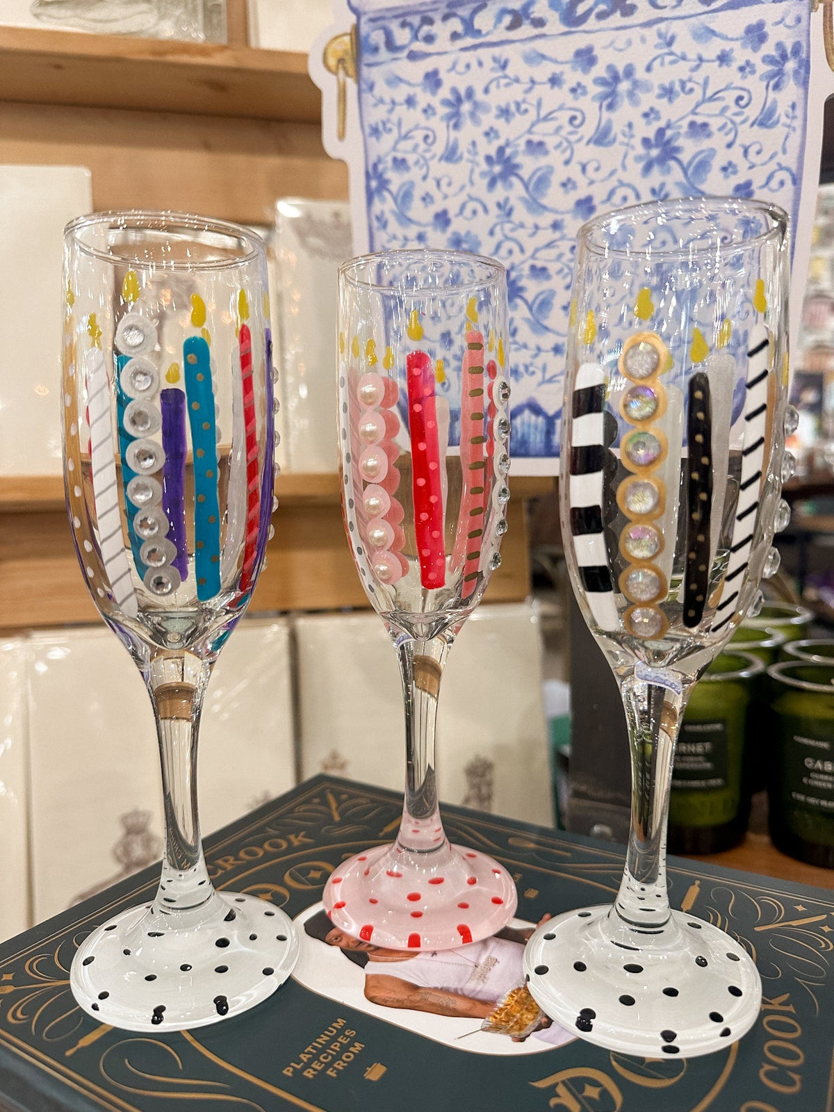 Katie Heaton Designs Birthday Candle Champagne Glass - Little Miss Muffin Children & Home