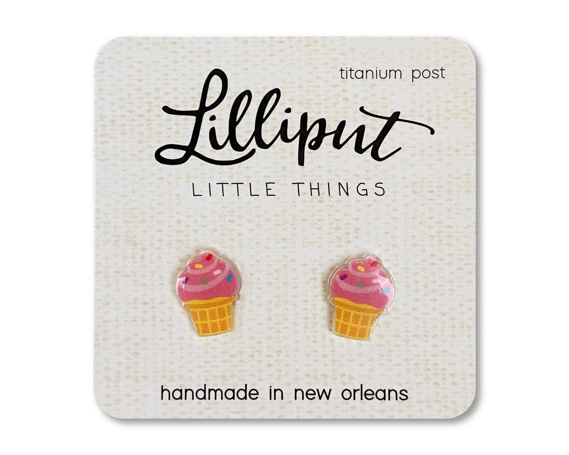 Lilliput Little Things Lilliput Little Things Ice Cream Cone Earrings - Little Miss Muffin Children & Home
