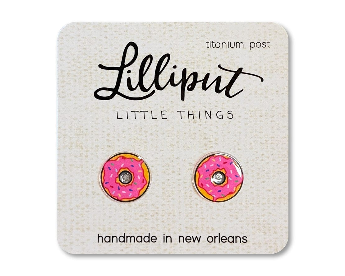 Lilliput Little Things Lilliput Little Things Pink Sprinkle Donut Earrings - Little Miss Muffin Children & Home