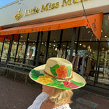 Little Miss Muffin Exclusive Michelle's Art Box Hand-Painted Hibiscus Floppy Hat - Little Miss Muffin Children & Home