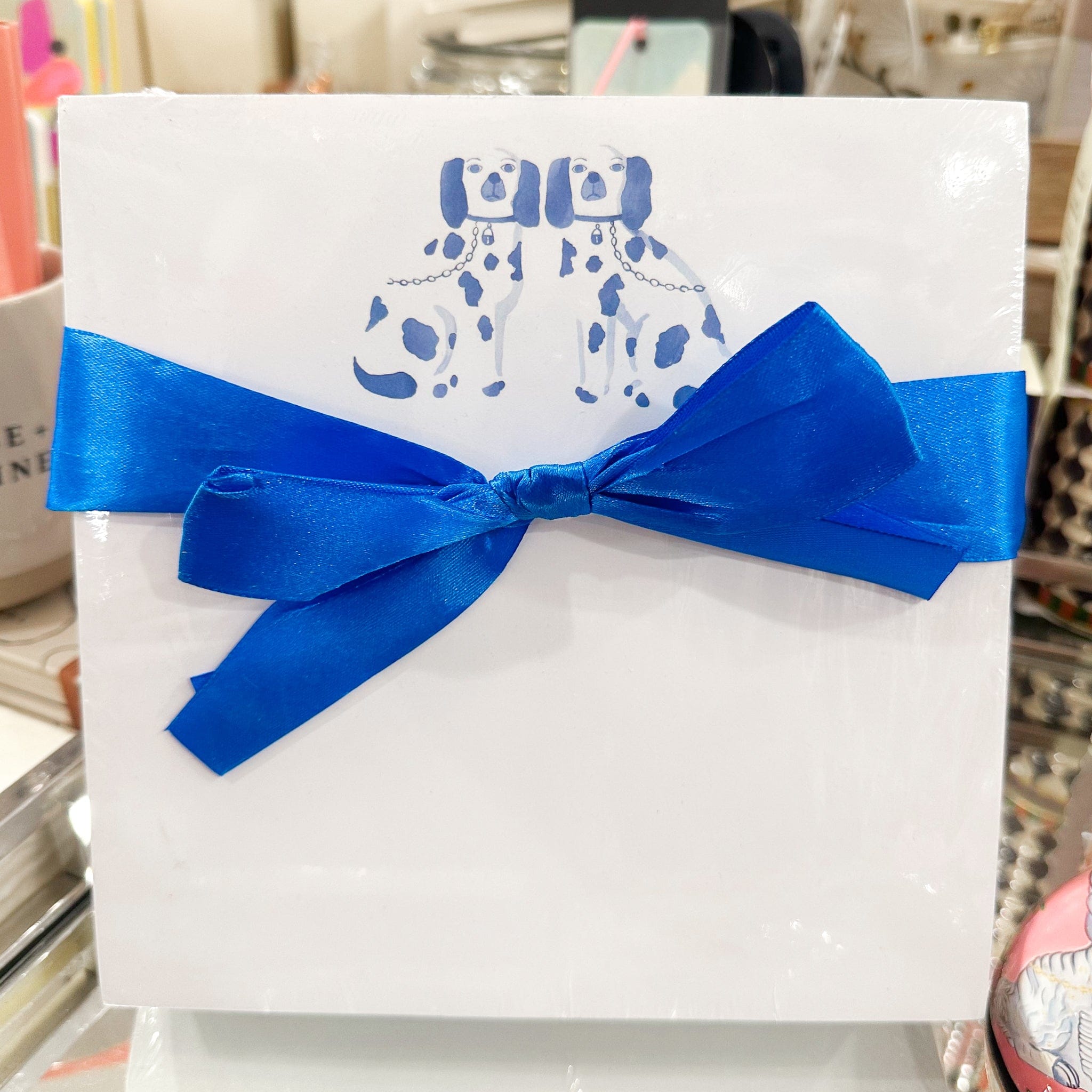 Staffordshire with Blue Ribbon Notepad