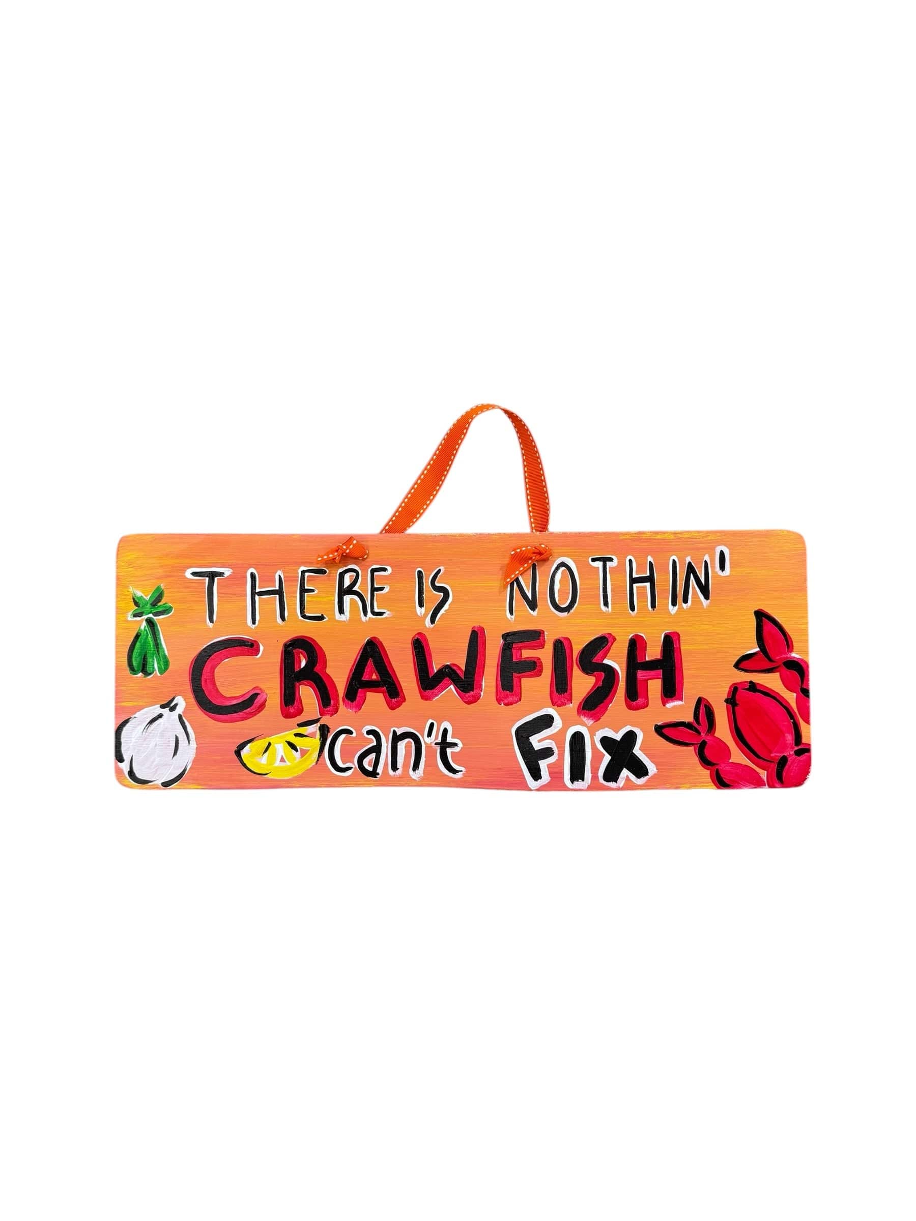 Michelle's Art Box 6"x16" Wood Sign, Crawfish Fix - Little Miss Muffin Children & Home