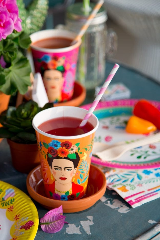 Talking Tables Talking Tables Boho Frida Kahlo 12oz Party Cups Pack of 12 - Little Miss Muffin Children & Home