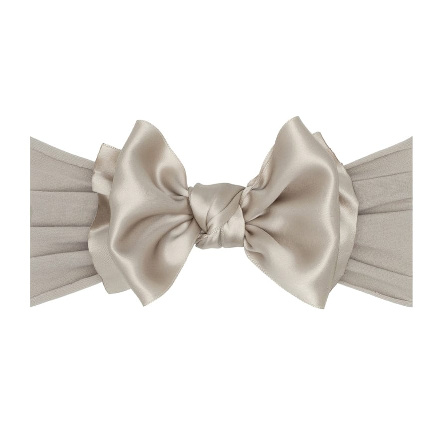 Baby Bling Bows Satin FAB® Soft Nylon Headband with Satin Bow - Little Miss Muffin Children & Home