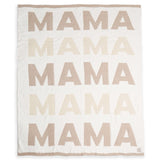 MAMA Repeating Text Print Soft Throw Blanket