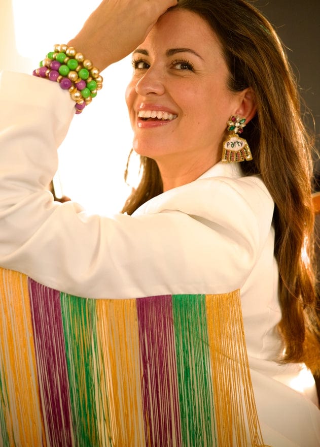 Gaby & Grace Gaby & Grace Mardi Party Fringe Jacket Earrings - Little Miss Muffin Children & Home