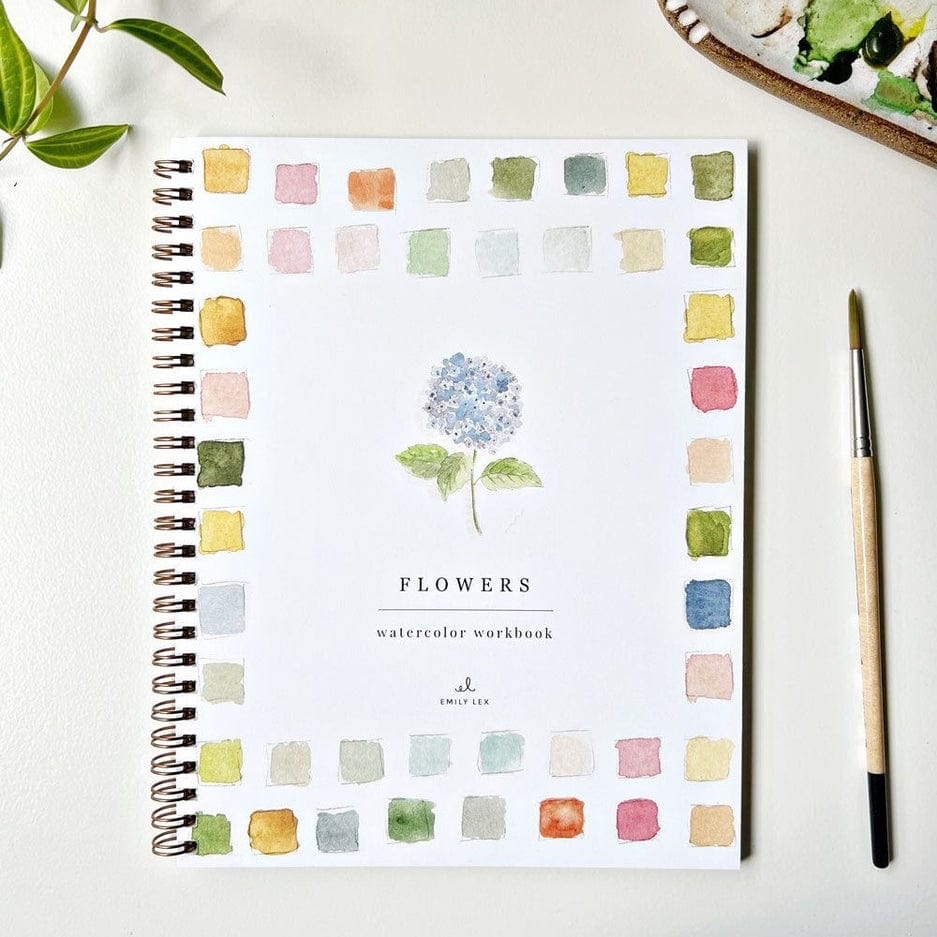Emily Lex Studio Emily Lex Studio Flowers Watercolor Workbook - Little Miss Muffin Children & Home