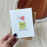 Big Moods Resting Grinch Face Greeting Card