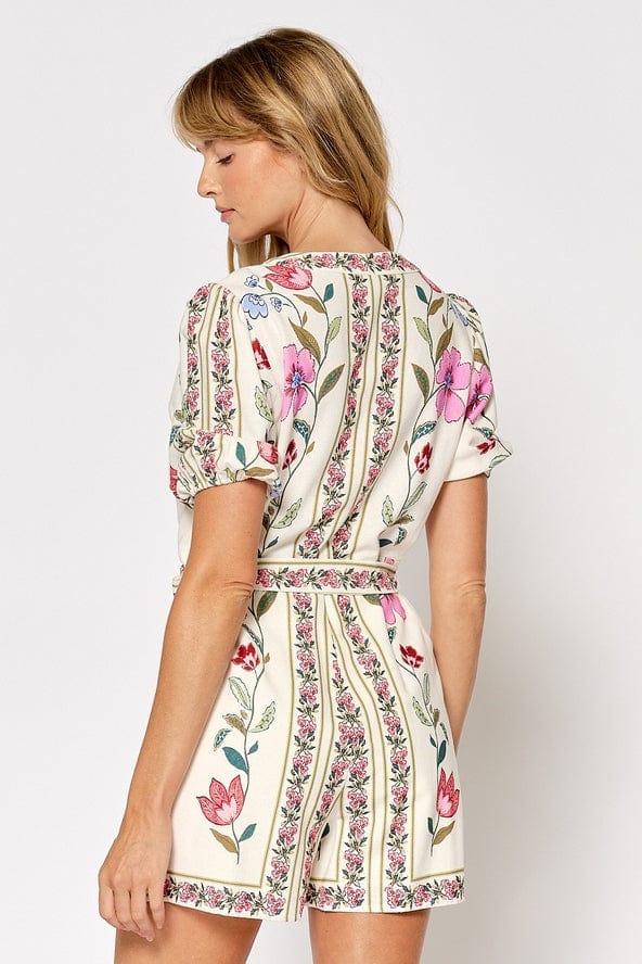 Lalavon Printed Short Sleeve Romper - Little Miss Muffin Children & Home