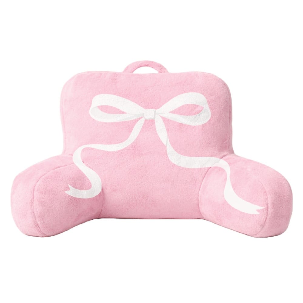 Pink Ribbon Bow Fur Lounge Pillow