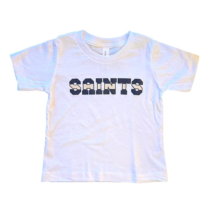 Whereable Art Whereable Art Lil Saints Fanclub Shirt in Black - Little Miss Muffin Children & Home