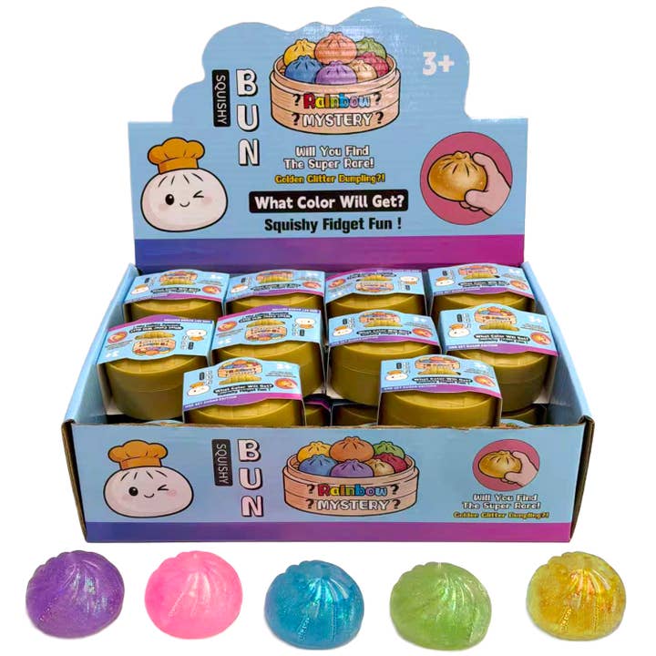 Mystery Mini Glitter Squish Dumpling Stress Relief Squeeze Toy