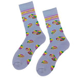 Mardi Gras Creations Let Them Eat King Cake Ribbed Toddler Socks - Lavender