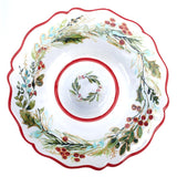 Certified International "Christmas Gatherings" Melamine 14.5" Chip and Dip