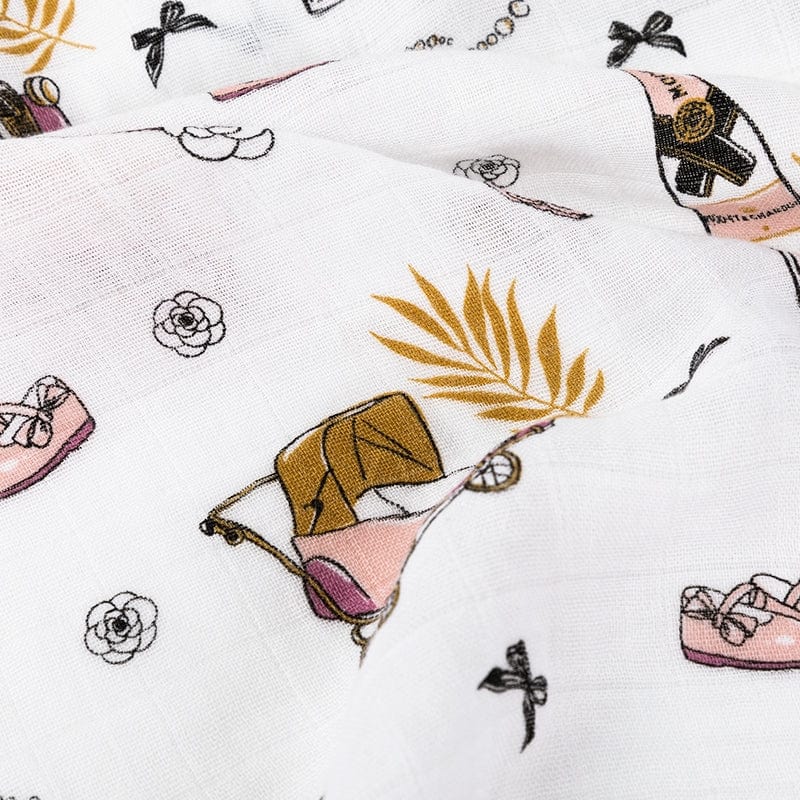 Little Hometown Little Hometown Champagne Dreams Swaddle Blanket Girls - Little Miss Muffin Children & Home