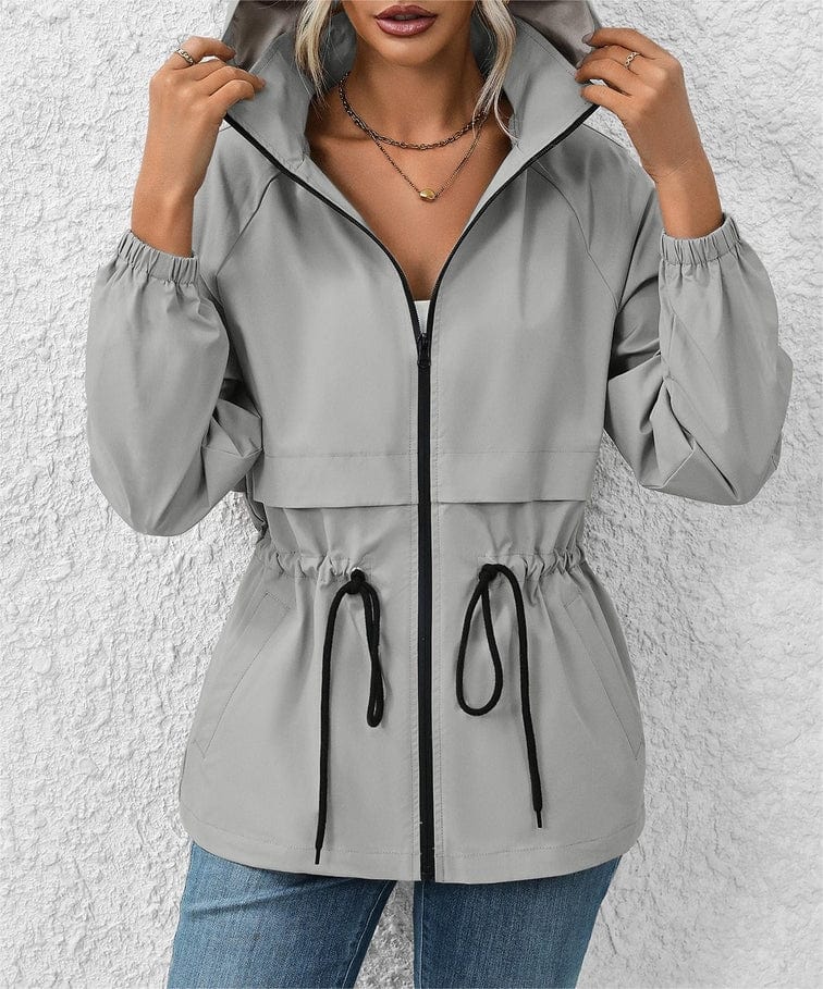 Rosa Clothing Rosa Clothing Waterproof Hooded Rain Jacket in Grey - Little Miss Muffin Children & Home