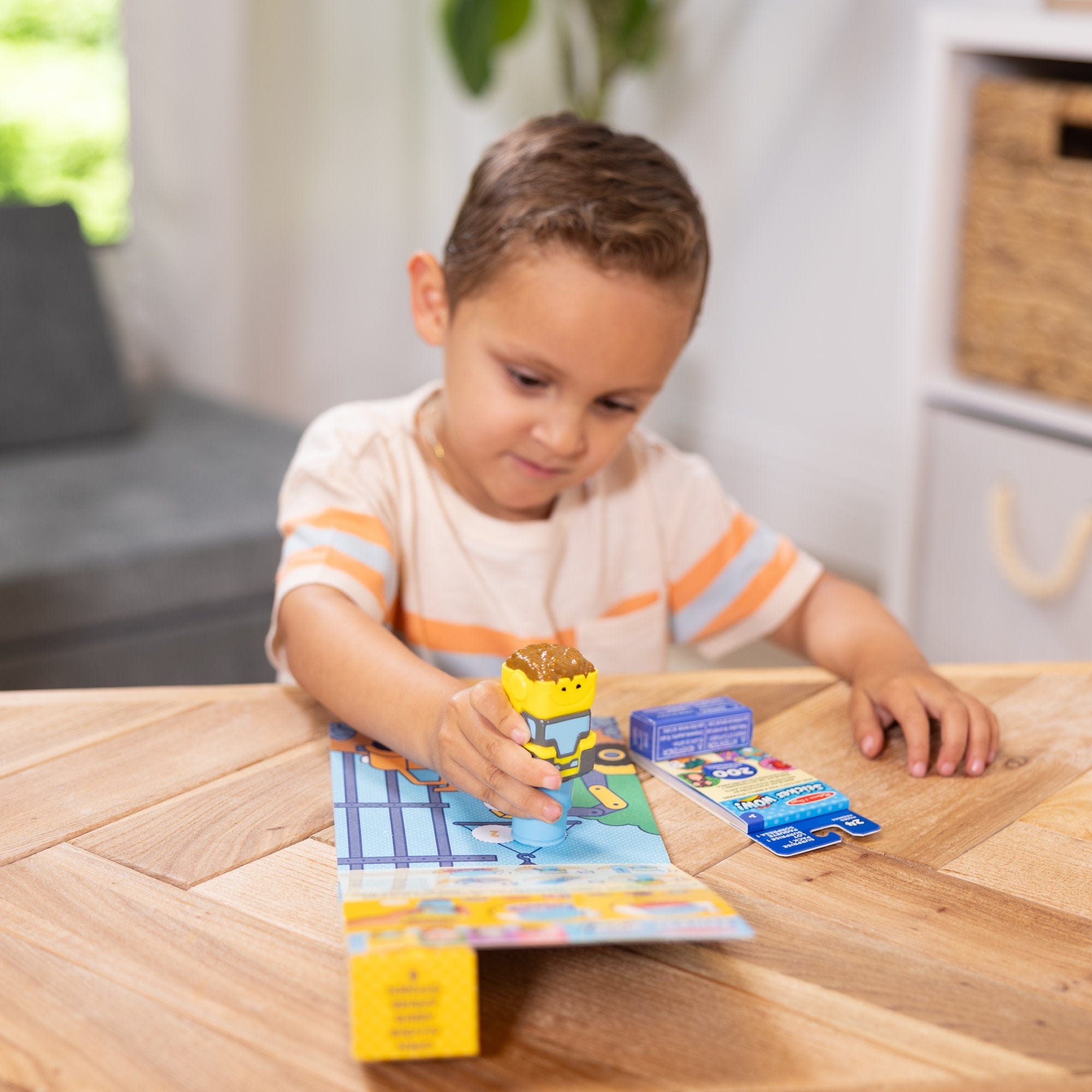 Melissa & Doug Melissa & Doug Sticker WOW! Activity Pad & Sticker Stamper - Bulldozer - Little Miss Muffin Children & Home