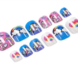 Polish Me Silly Rainbow Unicorn Nails - Press On Nails - Stick On