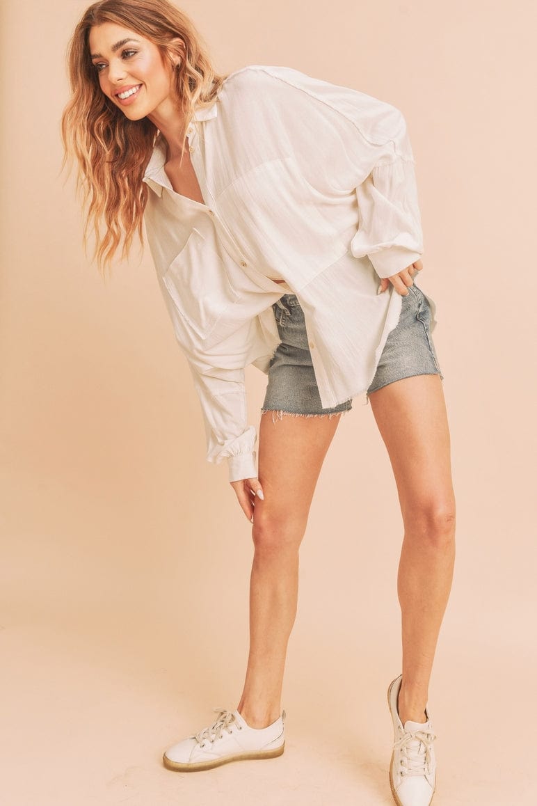 Aemi + Co Aemi + Co Delilah Blouse in Ivory - Little Miss Muffin Children & Home