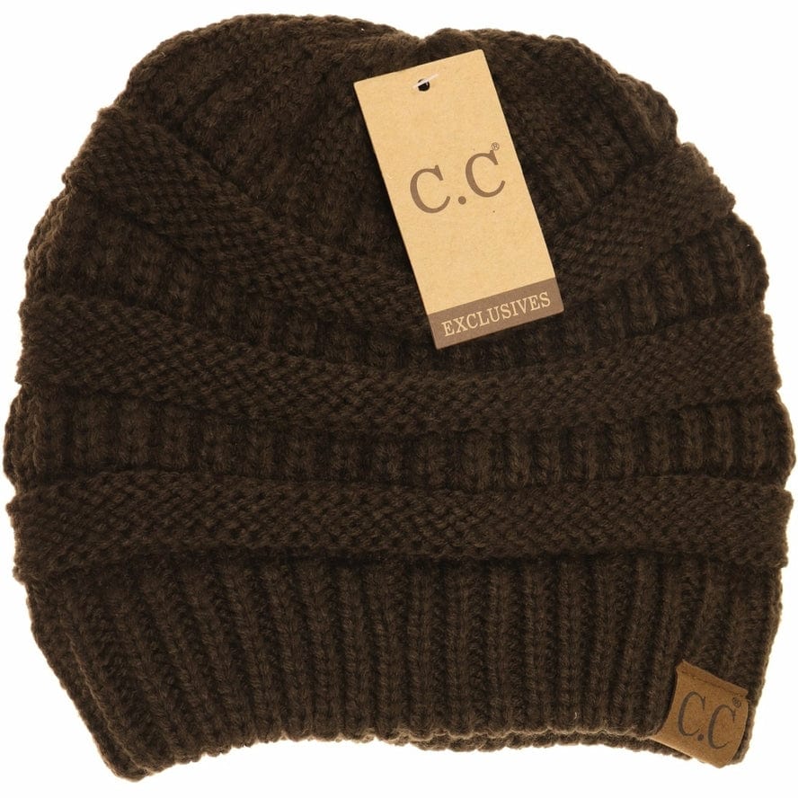 C.C Beanie C.C Beanie Classic CC Beanie in Brown - Little Miss Muffin Children & Home