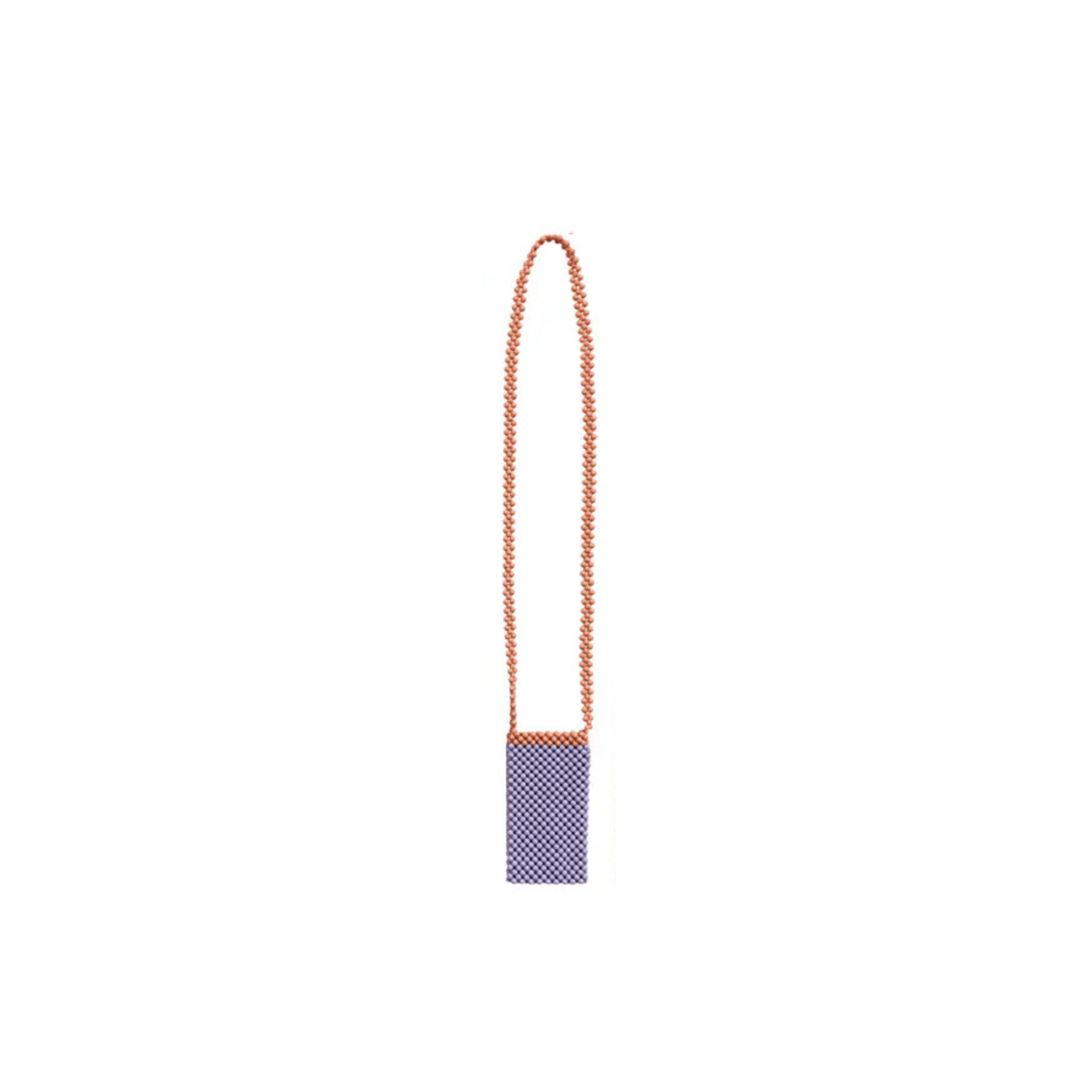 Handmade Acrylic Beaded Two-Tone Crossbody Phone Case
