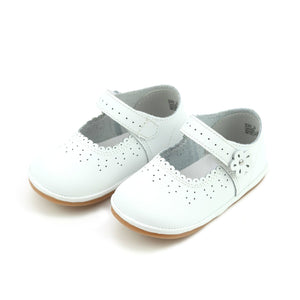 L'Amour Shoes L'Amour Mia Scalloped Leather Mary Jane - Little Miss Muffin Children & Home