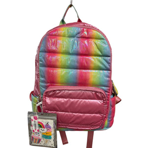 Bari Lynn Bari Lynn Puff Stripe Backpack Pink - Little Miss Muffin Children & Home