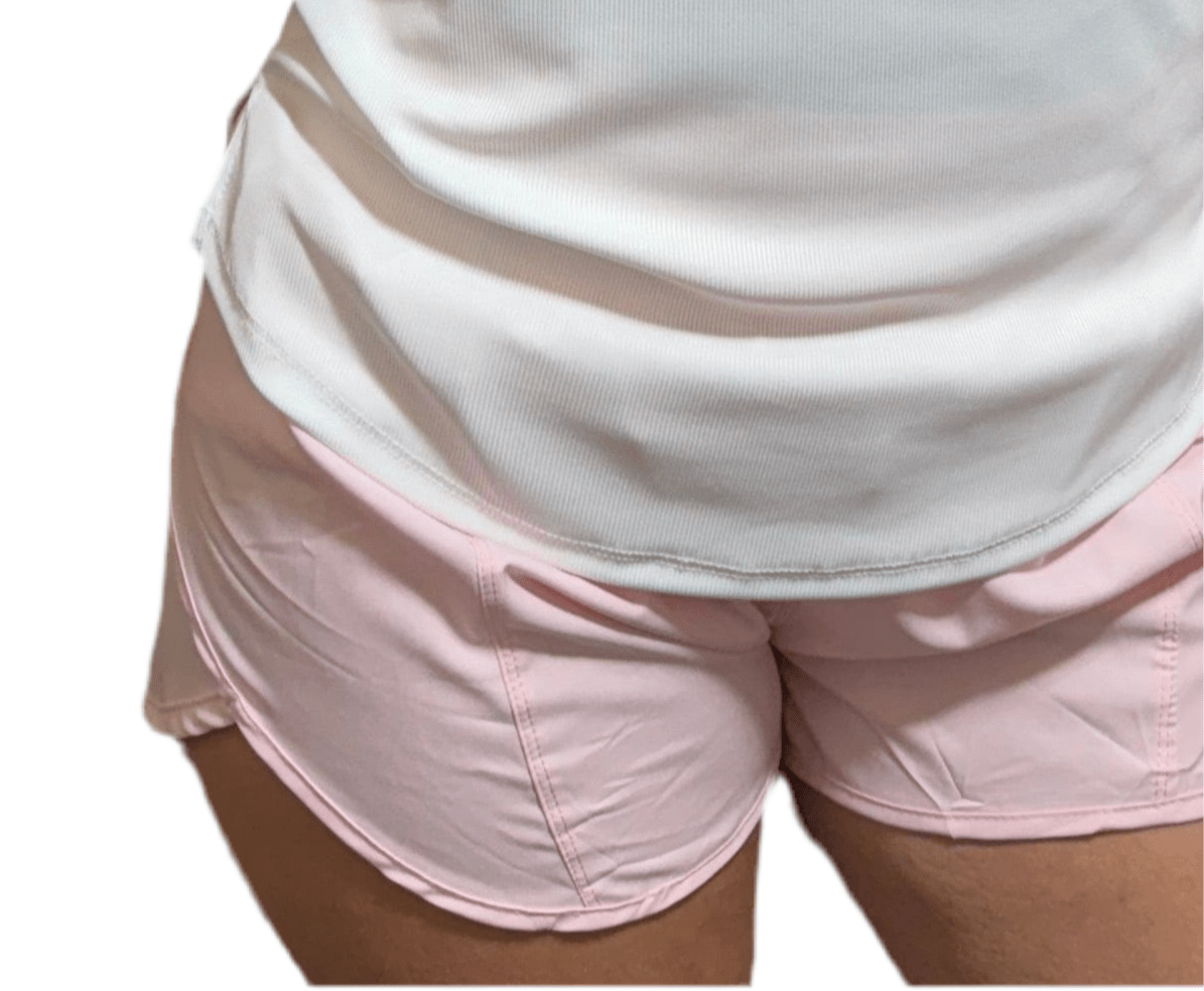 Sunshine Sunshine Women's Athletic Shorts with Zip Pocket in Pink - Little Miss Muffin Children & Home