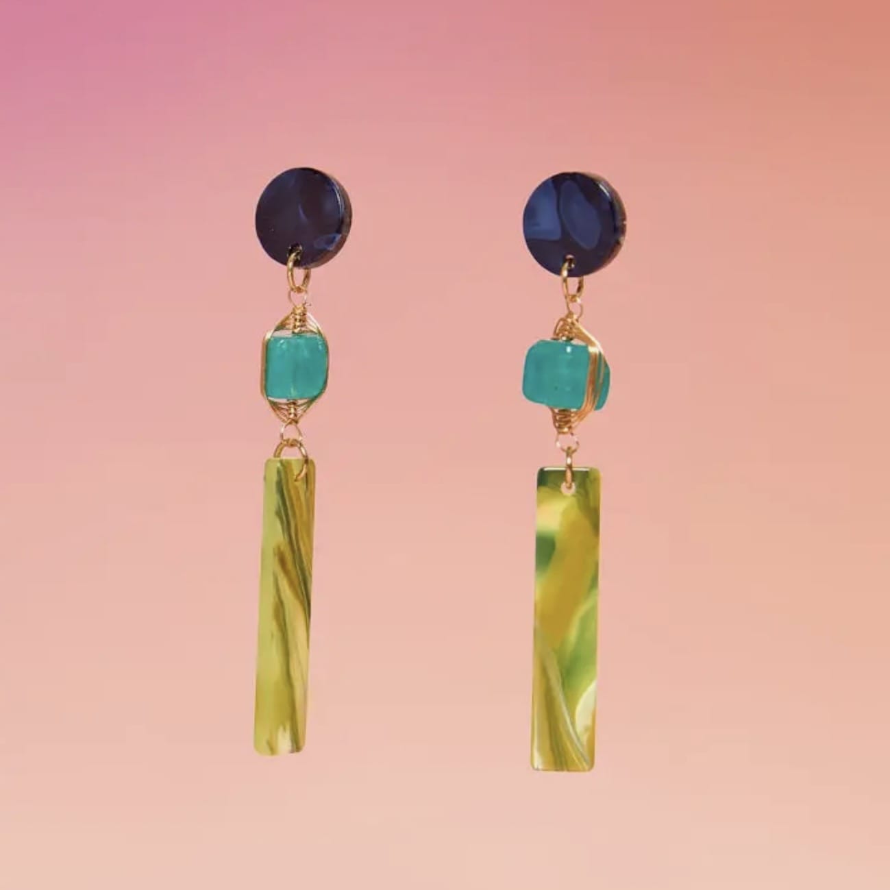 Lupe Jade Tropical Dangles