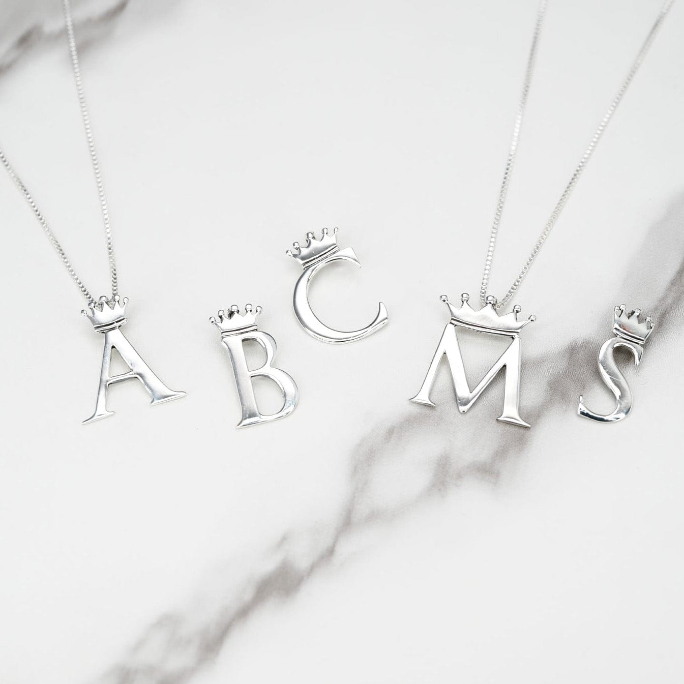 Cristy Cali Cristy Cali Royal Initial Charm Sterling Silver - Little Miss Muffin Children & Home